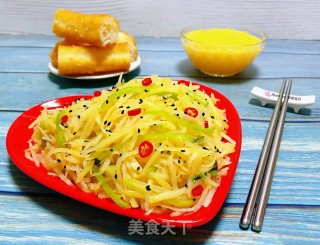 #酸爽开胃美食#酸辣土豆丝的做法步骤：12