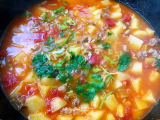 #酸爽开胃美食#番茄牛腩炖土豆的做法步骤：11