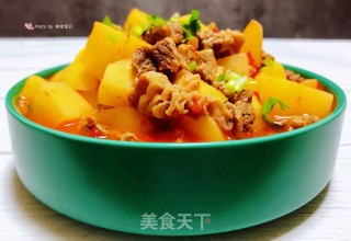 #酸爽开胃美食#番茄牛腩炖土豆的做法步骤：12