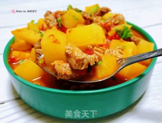#酸爽开胃美食#番茄牛腩炖土豆的做法步骤：14