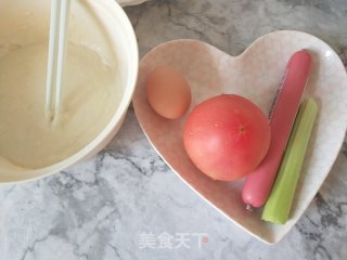 鸡蛋西红柿饼的做法步骤：1