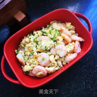 虾仁小葱滑蛋的做法步骤：9
