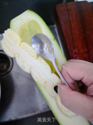 西葫芦炒虾的做法步骤：3