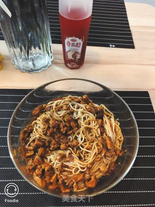 香菇肉末打卤面的做法步骤：7