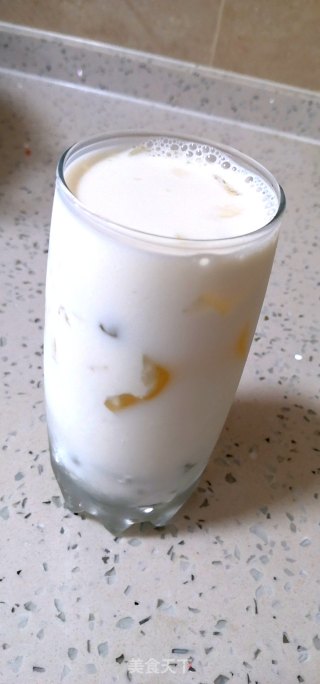 黄桃撞奶的做法步骤：7