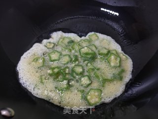 秋葵炒鸡蛋的做法步骤：8