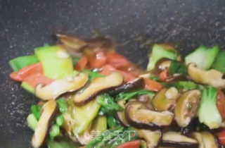 香菇油菜的做法步骤：5