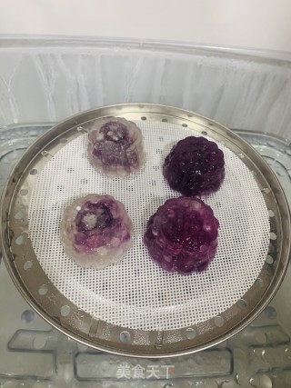 西米紫薯月饼的做法步骤：8