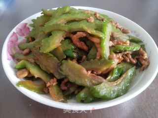 苦瓜炒肉丝的做法步骤：5
