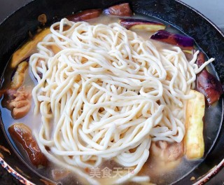鸡腿茄子焖面的做法步骤：10