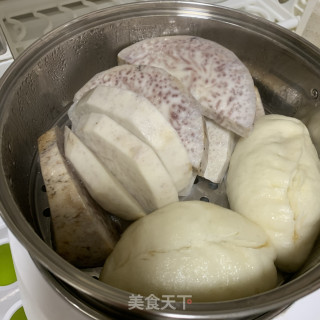 香芋饼+红豆饼的做法步骤：1