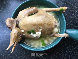 鲜鸡头米炖鸽子的做法步骤：13