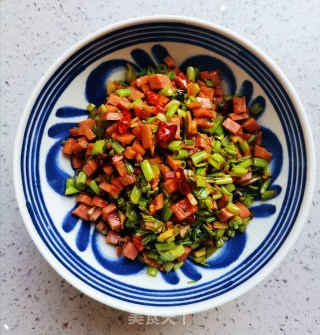 空心菜杆炒火腿的做法步骤：6