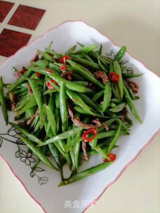 四季豆炒肉丝的做法步骤：7
