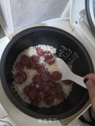 香槟肠酱油饭的做法步骤：5