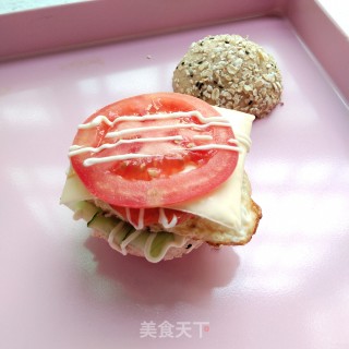 超好吃的低脂黑全麦鸡扒汉堡的做法步骤：9