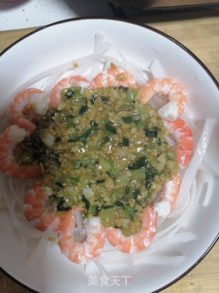 蒜蓉粉丝蒸虾的做法步骤：4