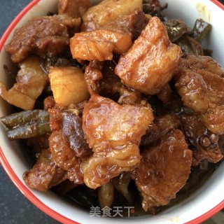 酸豆角烧肉的做法步骤：15