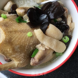 木耳竹荪鸽子汤的做法步骤：12