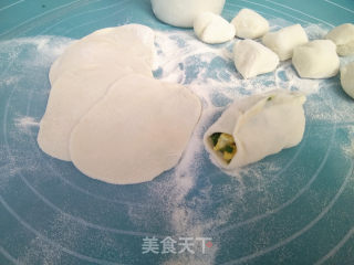 粉条韭菜馅煎饺的做法步骤：9
