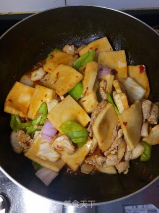 辣炒千叶豆腐的做法步骤：7