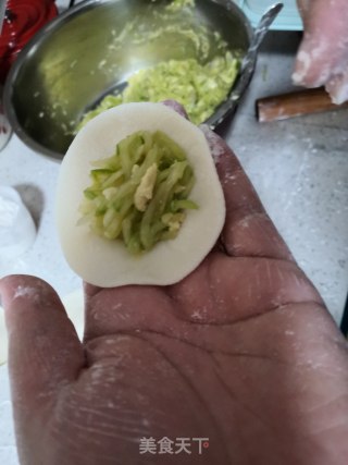 西葫芦虾仁水饺的做法步骤：14