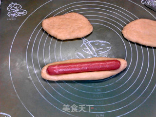 葱香奶油牛肉热狗肠面包的做法步骤：12