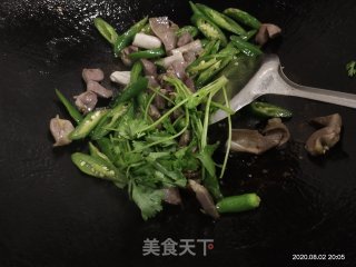 尖椒鸭胗的做法步骤：10