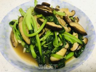 青菜香菇的做法步骤：3