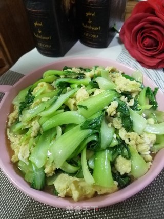 鸡蛋炒上海青的做法步骤：5