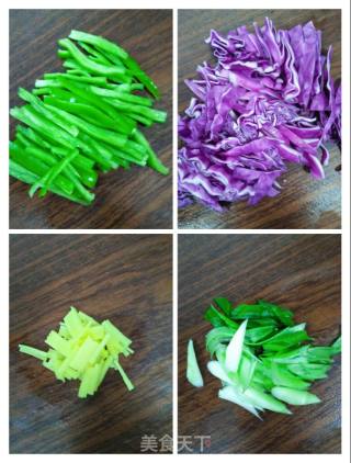 豆腐丝胡萝卜炒白菜的做法步骤：3