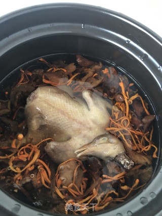 榛蘑虫草花炖鸽子的做法步骤：12