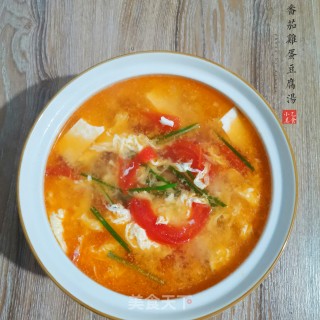 番茄鸡蛋豆腐汤的做法步骤：8
