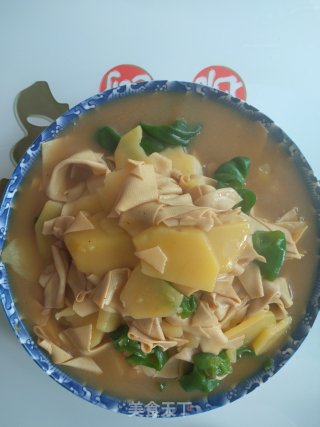尖椒干豆腐土豆片的做法步骤：8