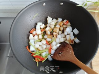 香芹炒凉粉的做法步骤：6