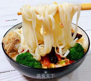 番茄鸡蛋排骨面的做法步骤：13
