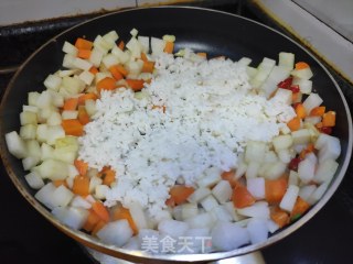 萝卜炒饭的做法步骤：6