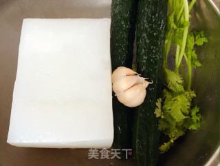 凉粉拌黄瓜#凉菜#的做法步骤：1