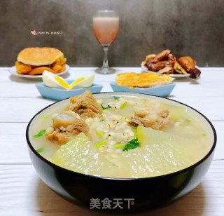 冬瓜薏米排骨汤的做法步骤：12