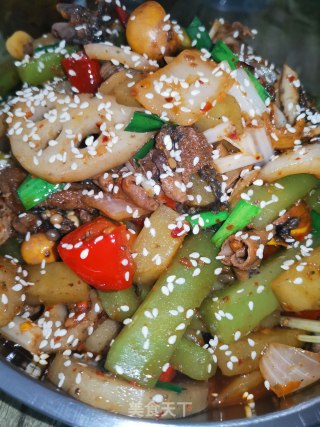 干锅鸡杂的做法步骤：12