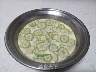 秋葵蒸蛋的做法步骤：6