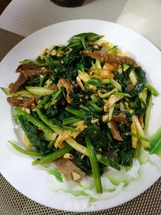 牛肉凉拌菠菜的做法步骤：6