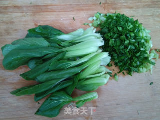 油菜鸡蛋馅煎饺的做法步骤：4