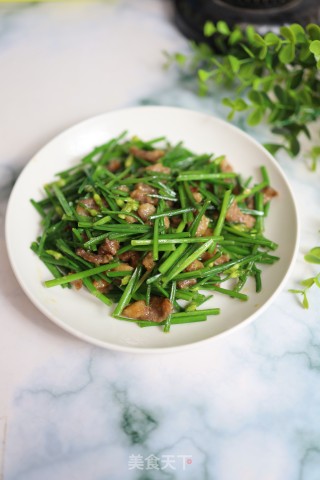 韭苔炒牛肉的做法步骤：7