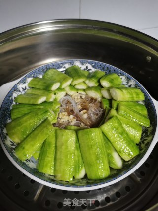 粉丝蒸丝瓜的做法步骤：3