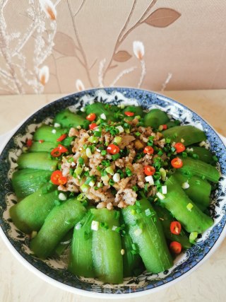 粉丝蒸丝瓜的做法步骤：7