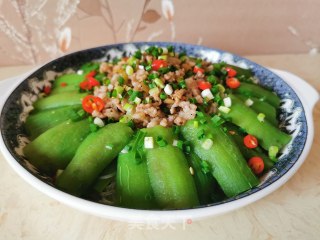 粉丝蒸丝瓜的做法步骤：8