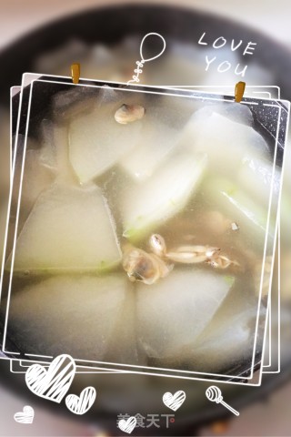 冬瓜花蛤肉汤的做法步骤：5