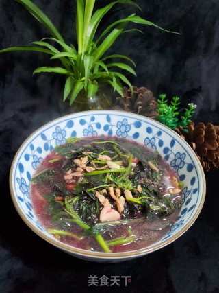 肉丝红苋菜汤的做法步骤：8
