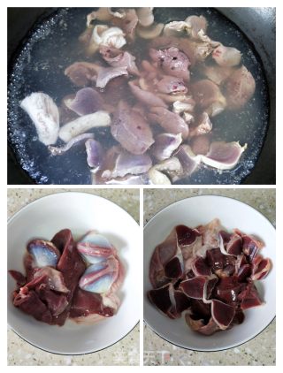 鸭杂炒甜豆的做法步骤：2